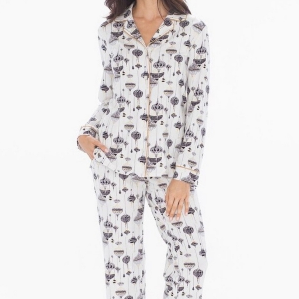 NWOT Soma Christmas Ornament Pajama Pants Set M/L